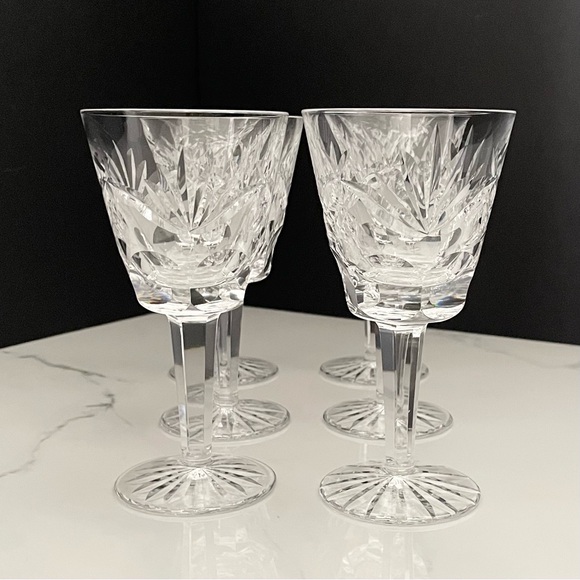 SET of 6 Ashling Claret Wine Glasses by Waterford Crystal - Picture 4 of 7